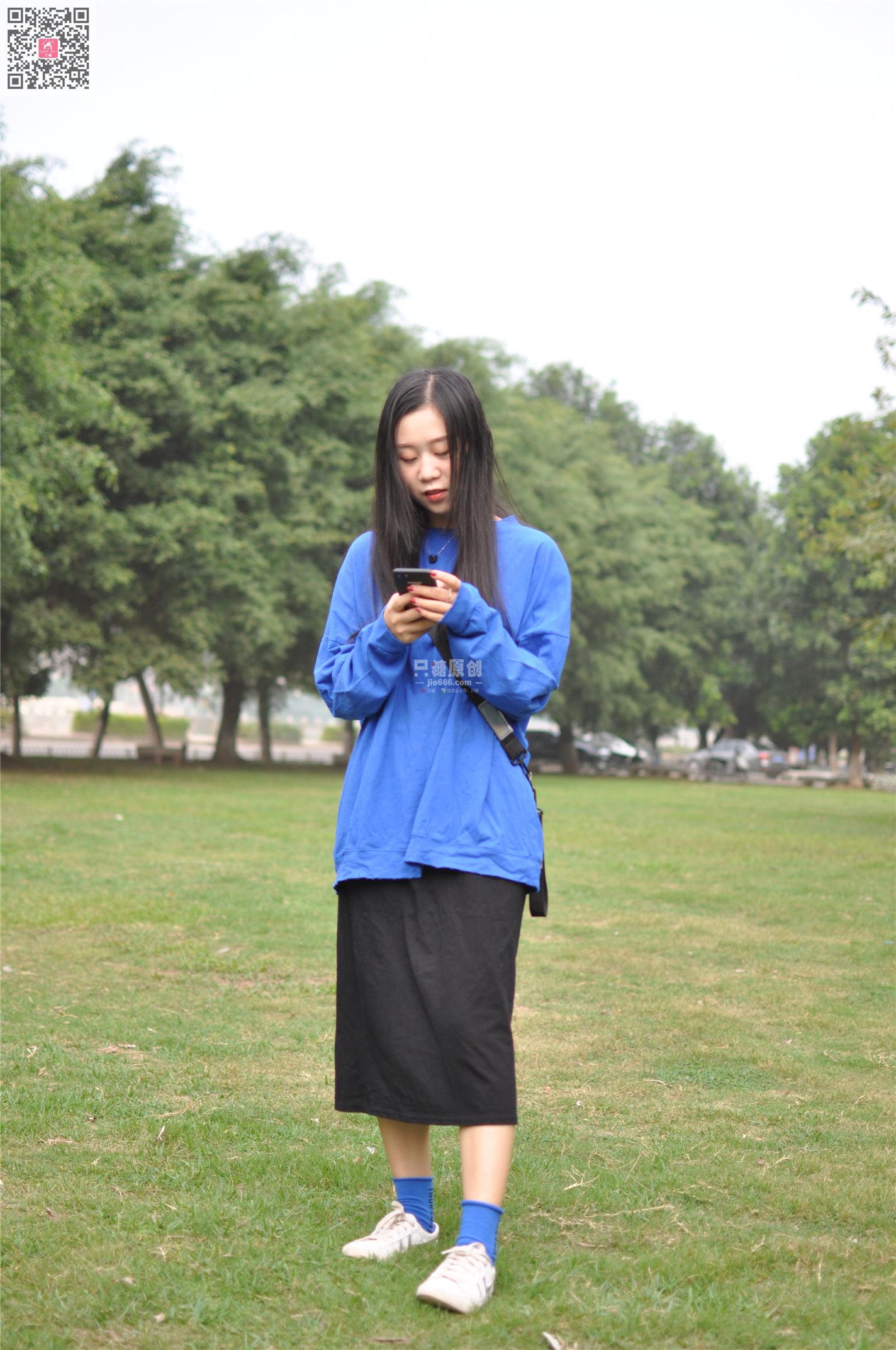 09期：梦妍 – 这样的蓝让人心醉 棉袜-第1张